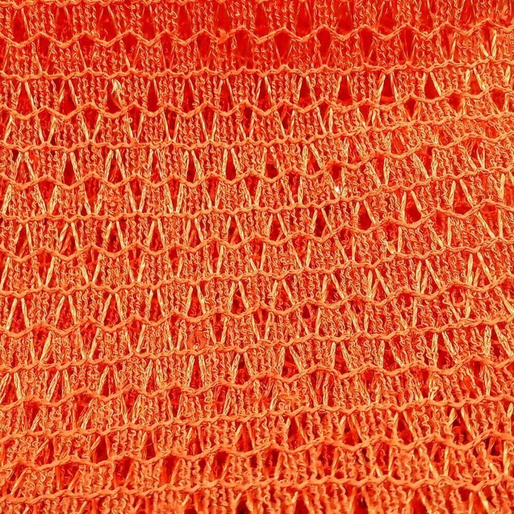 Ruby Rd. Tangerine Orange Open Mesh Weave Cardigan - image 6